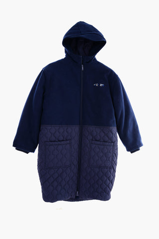 Cappotto in Doppio Tessuto con Ricamo Logo