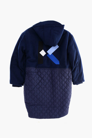 Cappotto in Doppio Tessuto con Ricamo Logo