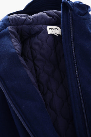 Cappotto in Doppio Tessuto con Ricamo Logo