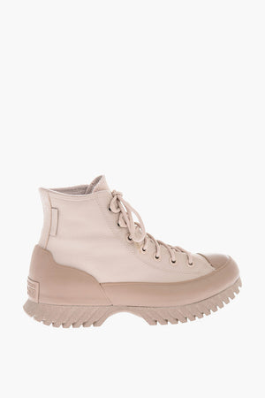ALL STAR CHUCK TAYLOR Hammered Leather High-Top Sneakers with 5.5cm Track Sole