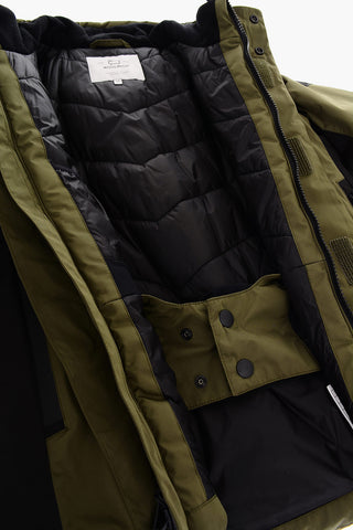 Snap Buttons Two-Tone Padded Jacket