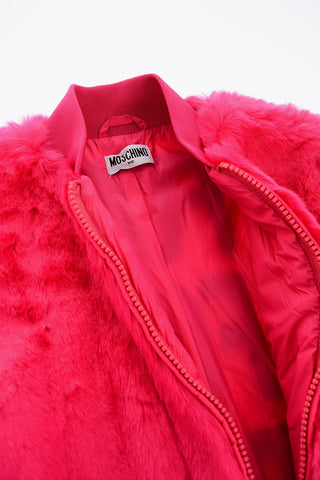 Faux Fur Bomber with Zip Closure