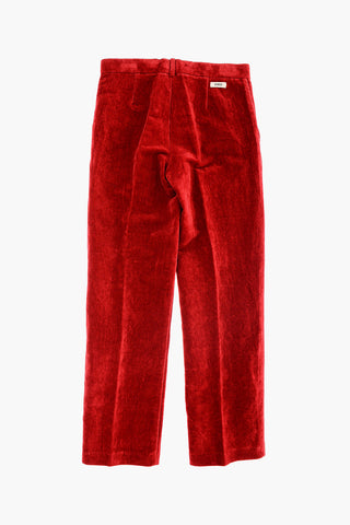 Single-Pleat Velour Pants