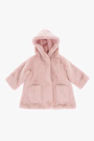 Cappotto in Ecopelliccia con Cappuccio