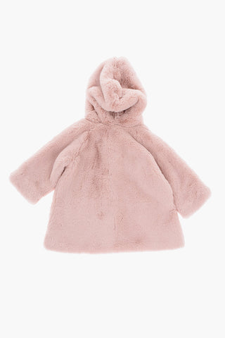 Cappotto in Ecopelliccia con Cappuccio