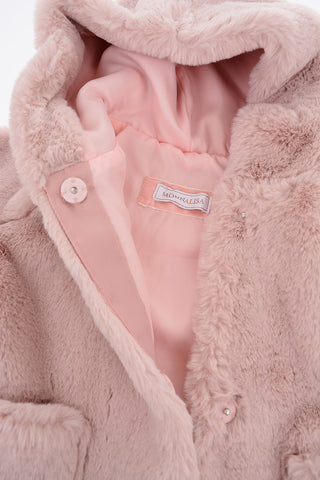 Cappotto in Ecopelliccia con Cappuccio