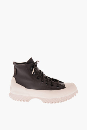 ALL STAR CHUCK TAYLOR High-Top-Sneaker aus gehämmertem Leder mit 5,5 cm Track-Sohle