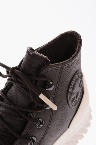 ALL STAR CHUCK TAYLOR Hammered Leather High-Top Sneakers with 5.5cm Track Sole