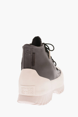 ALL STAR CHUCK TAYLOR Hammered Leather High-Top Sneakers with 5.5cm Track Sole