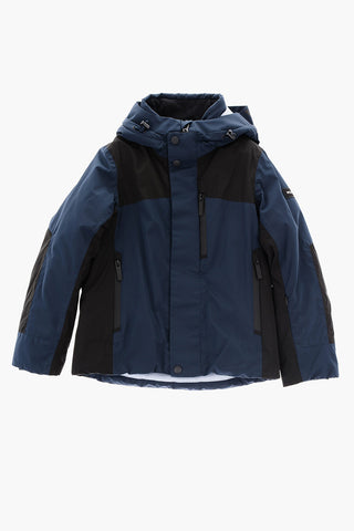 Snap Buttons Two-Tone Padded Jacket