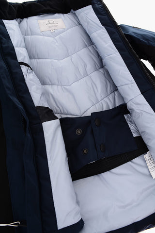 Snap Buttons Two-Tone Padded Jacket