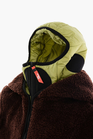 Giubbotto Teddy a 2 Tasche con Cappuccio