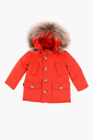 Real Fur Detail 4 Pockets Down Jacket