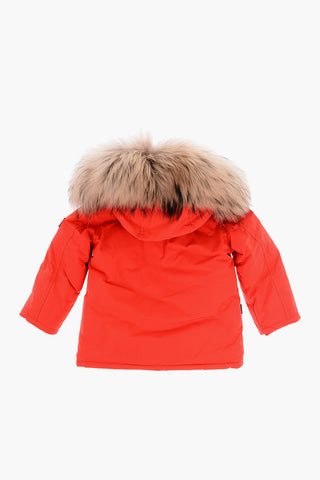 Real Fur Detail 4 Pockets Down Jacket