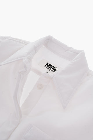 MM6 overshirt a tinta unita imbottito