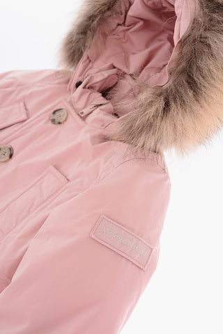 Real Fur Detail 4 Pockets Down Jacket