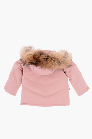 Real Fur Detail 4 Pockets Down Jacket