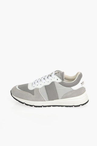 Sneakers Basse JOGGER Traforate con Dettagli in Suede e Lacci a Contrasto