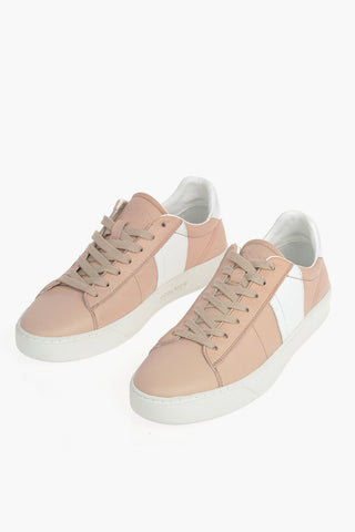 Sneakers in Pelle con Logo Stampato