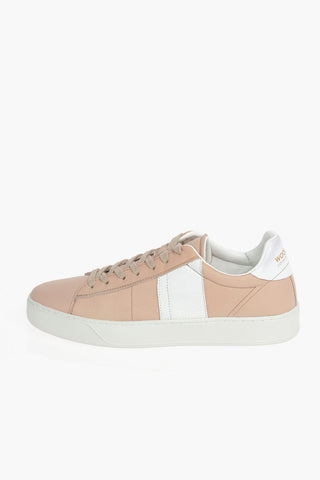 Sneakers in Pelle con Logo Stampato
