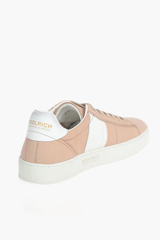 Sneakers in Pelle con Logo Stampato