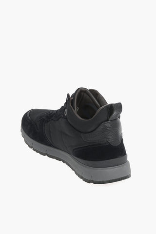 Suede and Textured Leather JOGGER High-Top Sneakers