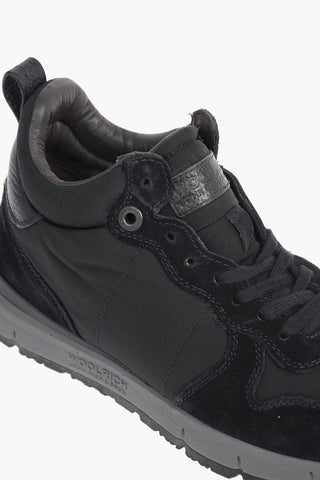 Suede and Textured Leather JOGGER High-Top Sneakers