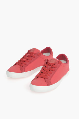 Solid Color Low-Top Sneakers with Suede Details