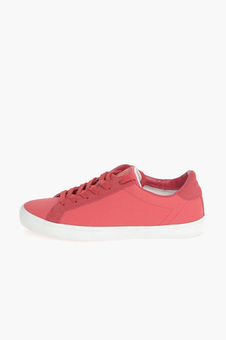 Solid Color Low-Top Sneakers with Suede Details