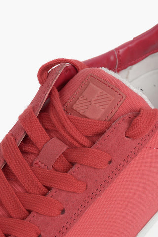 Solid Color Low-Top Sneakers with Suede Details