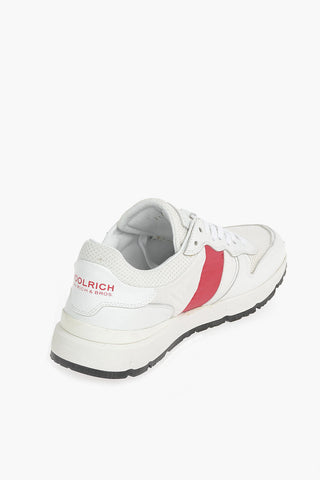 Leather and Fabric Sneakers with Contrasting Details