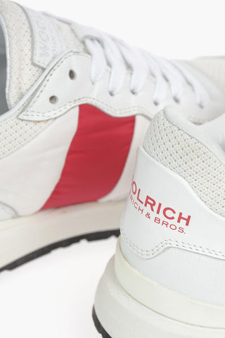 Leather and Fabric Sneakers with Contrasting Details