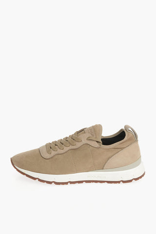 Sneakers in Camoscio a Tinta Unita