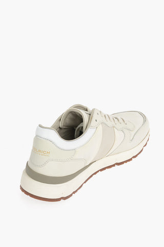 Textured Leather Details JOGGER Low-Top Sneakers with Embossed Logo