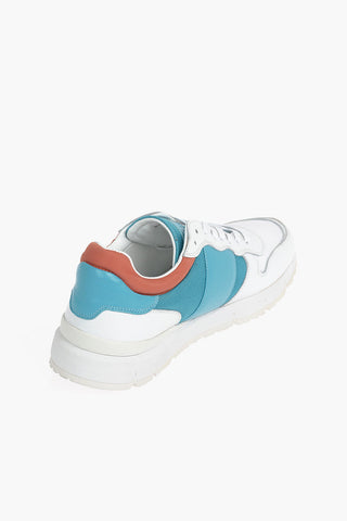 Leather Low-Top Sneakers with Contrasting Details
