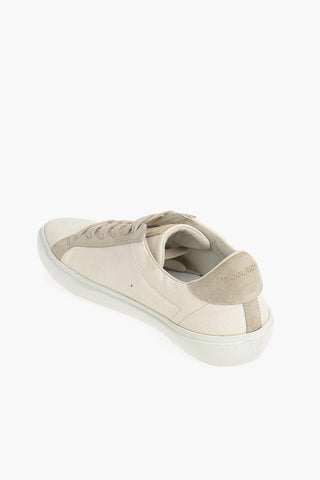 Solid Color Low-Top Sneakers with Suede Details