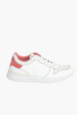 Contrasting Details Leather and Fabric Sneakers