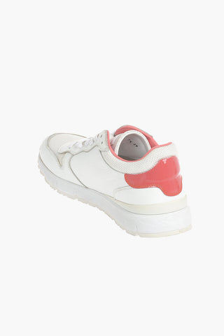 Contrasting Details Leather and Fabric Sneakers