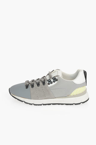 Leather and Fabric Sneakers