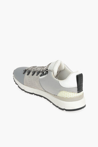 Leather and Fabric Sneakers