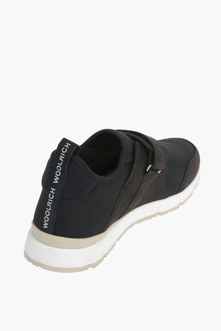 Mesh and Leather JOGGER Low-Top Sneakers with  Touch Strap Closure