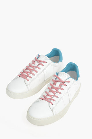 Leather Sneakers with Contrasting Details
