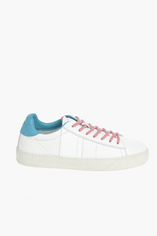 Leather Sneakers with Contrasting Details