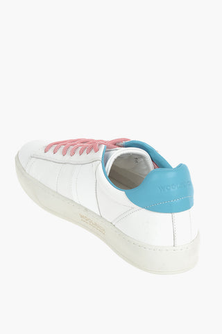 Leather Sneakers with Contrasting Details