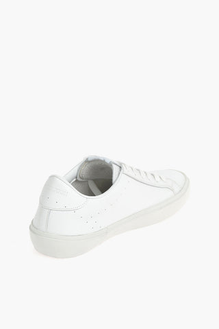 Solid Color Leather Low-Top Sneakers
