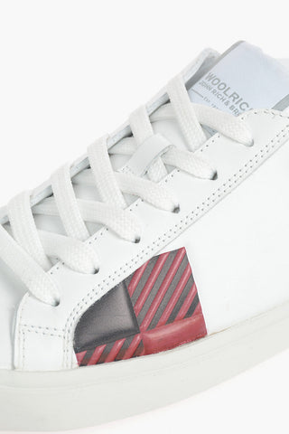 Solid Color Leather Low-Top Sneakers