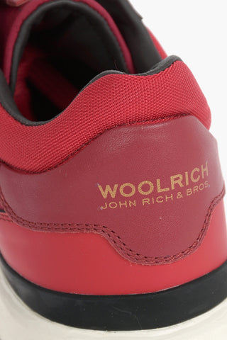 Sneakers in Pelle e Tessuto con Logo Stampato