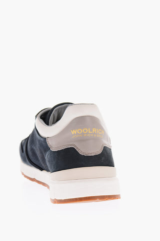 Suede JOGGER Low-Top Sneakers with Two-Tone Laces