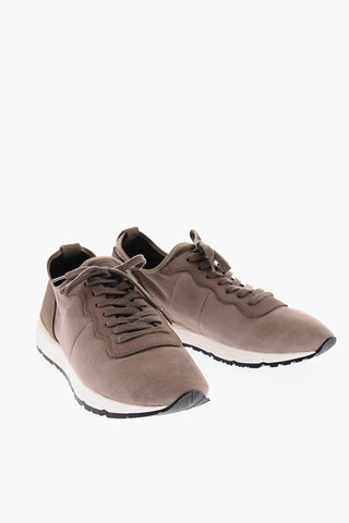 Contrasting Sole Suede JOGGER LIGHT Low-Top Sneakers