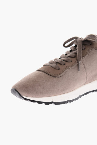 Contrasting Sole Suede JOGGER LIGHT Low-Top Sneakers